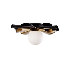 Daphne 372S01MMBFG 1-Light Ceiling Light - Matte Black/French Gold -Hanging Lighting 372S01MMBFG 2