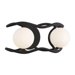 Black Betty 374B02CBFG 2-Light Vanity Light - Carbon/French Gold -Hanging Lighting 374B02CBFG 2