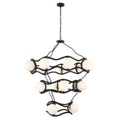 Black Betty 374C18CBFG 18-Light Chandelier - Carbon/French Gold -Hanging Lighting 374C18CBFG 2