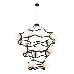 Black Betty 374C18CBFG 18-Light Chandelier - Carbon/French Gold -Hanging Lighting 374C18CBFG 3