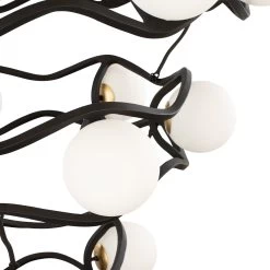 Black Betty 374C18CBFG 18-Light Chandelier - Carbon/French Gold -Hanging Lighting 374C18CBFG Detail 2