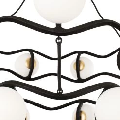 Black Betty 374C18CBFG 18-Light Chandelier - Carbon/French Gold -Hanging Lighting 374C18CBFG Detail 3