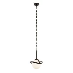 Black Betty 374M01CBFG 1-Light Mini Pendant Light - Carbon/French Gold