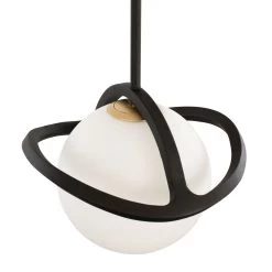 Black Betty 374M01CBFG 1-Light Mini Pendant Light - Carbon/French Gold -Hanging Lighting 374M01CBFG Detail 2
