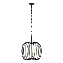 Nico 375P03CBHG 3-Light Pendant Light - Carbon/Havana Gold