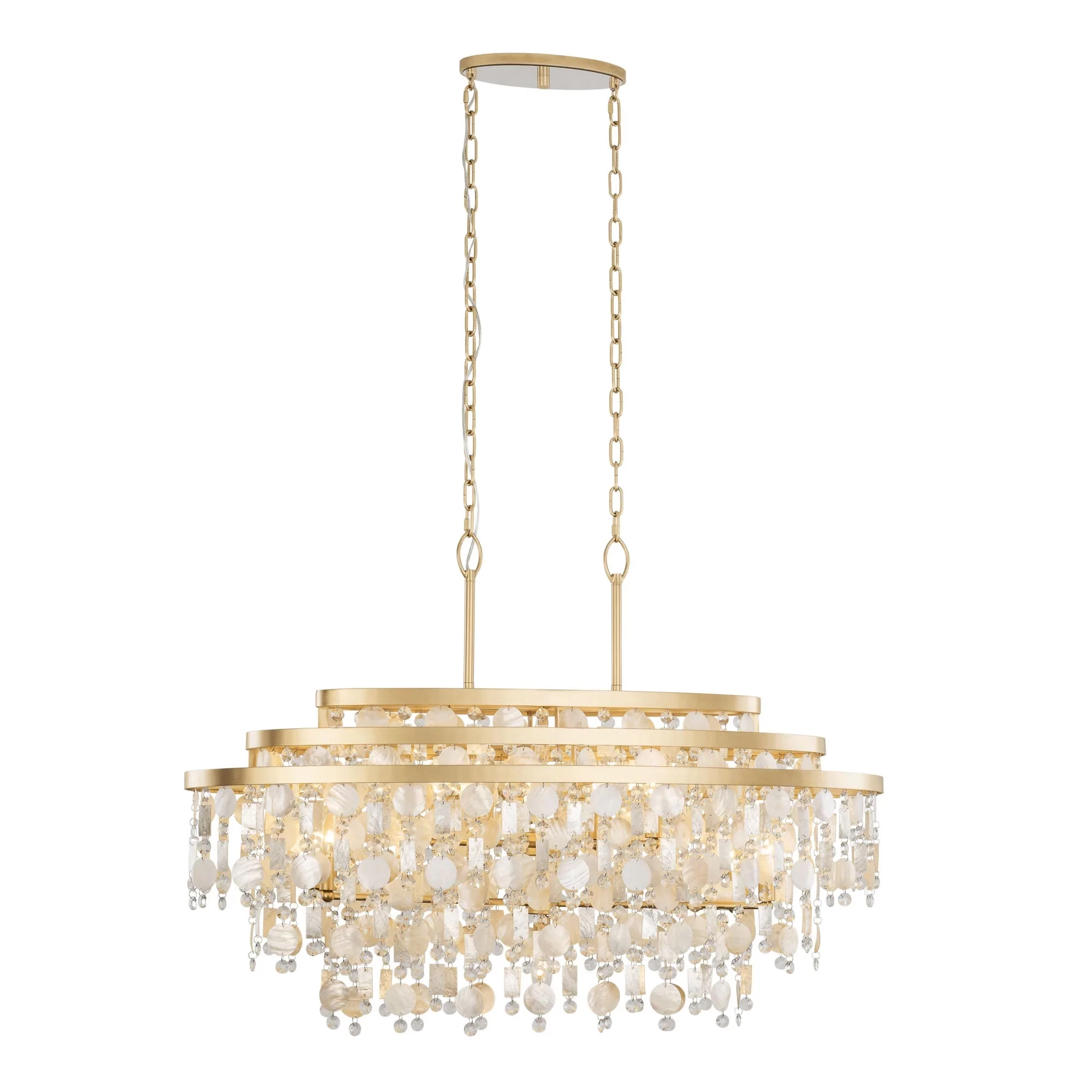 Kalani 377N09FG 9-Light Kitchen Pendant Light - French Gold 9 Kalani 377N09FG 9-Light Kitchen Pendant Light - French Gold - Image 7