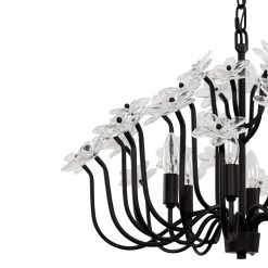Wildflower 378C06MB 6-Light Chandelier - Matte Black -Hanging Lighting 378C06MB Detail 2