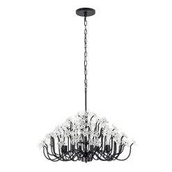 Wildflower 378C08MB 8-Light Chandelier - Matte Black -Hanging Lighting 378C08MB 3