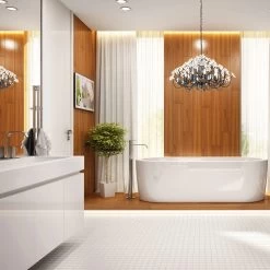 Wildflower 378C08MB 8-Light Chandelier - Matte Black -Hanging Lighting 378C08MB Application Square