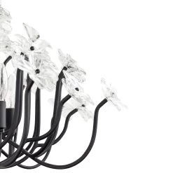 Wildflower 378C08MB 8-Light Chandelier - Matte Black -Hanging Lighting 378C08MB Detail 3