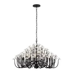 Wildflower 378C15MB 15-Light Chandelier - Matte Black -Hanging Lighting 378C15MB 4