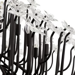 Wildflower 378C15MB 15-Light Chandelier - Matte Black -Hanging Lighting 378C15MB Detail 2
