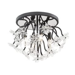 Wildflower 378S04MB 4-Light Ceiling Light - Matte Black -Hanging Lighting 378S04MB