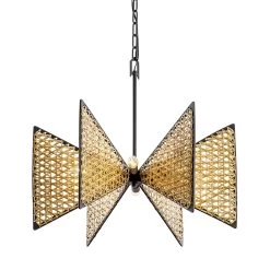Machina 379C06MBS 6-Light Chandelier - Matte Black/Sulihiya -Hanging Lighting 379C06MBS