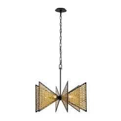 Machina 379C06MBS 6-Light Chandelier - Matte Black/Sulihiya -Hanging Lighting 379C06MBS 3