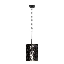 Estela 380M01MBFG 1-Light Mini Pendant Light - Matte Black/French Gold 11 Estela 380M01MBFG 1-Light Mini Pendant Light - Matte Black/French Gold -Hanging Lighting 380M01MBFG 3