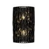Estela 380W02MBFG 2-Light Wall Sconce - Matte Black/French Gold -Hanging Lighting 380W02MBFG