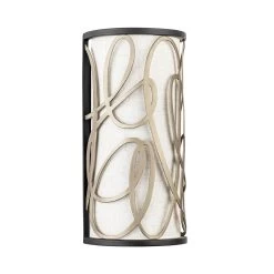Scribble 381W02MBAR 2-Light Wall Sconce - Matte Black/Artifact -Hanging Lighting 381W02MBAR 4