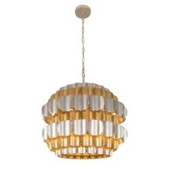 Swoon 382P06AGGD 6-Light Pendant Light - Antique Gold/Gold Dust -Hanging Lighting 382P06AGGD 1