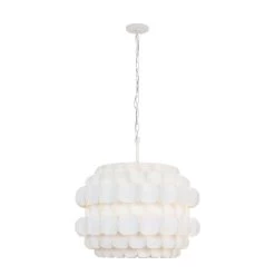 Swoon 382P06MW 6-Light Pendant Light - Matte White -Hanging Lighting 382P06MW 1