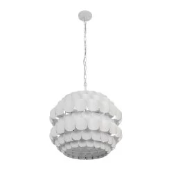 Swoon 382P06MW 6-Light Pendant Light - Matte White -Hanging Lighting 382P06MW 3
