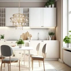 Fleur 386C04FG 4-Light Chandelier - French Gold 10 Fleur 386C04FG 4-Light Chandelier - French Gold -Hanging Lighting 386C04FG Lifestyle 1