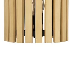 Suratto 387P02MBH 2-Light Pendant Light - Matte Black/Honey Blonde -Hanging Lighting 387P02MBH Detail 1