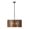 Suratto 387P06MBW 6-Light Pendant Light - Matte Black/Medium Walnut 1 Suratto 387P06MBW 6-Light Pendant Light - Matte Black/Medium Walnut -Hanging Lighting 387P06MBW