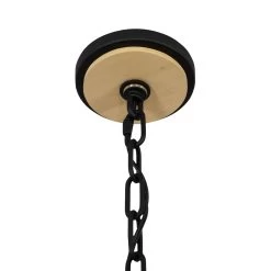 Suratto 387P08MBH 8-Light Pendant Light - Matte Black/Honey Blonde 17 Suratto 387P08MBH 8-Light Pendant Light - Matte Black/Honey Blonde -Hanging Lighting 387P08MBH Detail 3