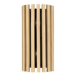 Suratto 387W02MBH 2-Light Wall Sconce - Matte Black/Honey Blonde 10 Suratto 387W02MBH 2-Light Wall Sconce - Matte Black/Honey Blonde -Hanging Lighting 387W02MBH 2