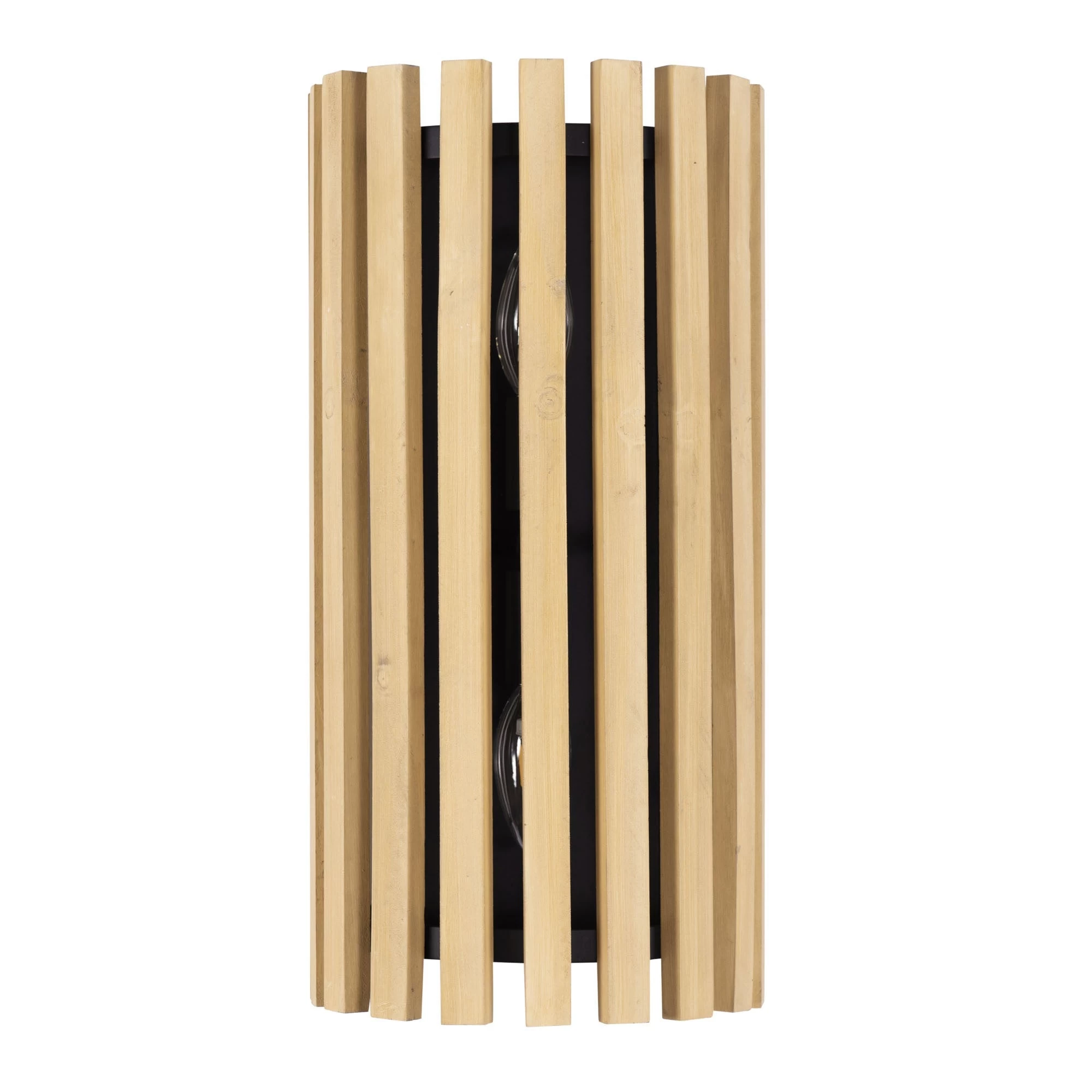 Suratto 387W02MBH 2-Light Wall Sconce - Matte Black/Honey Blonde 5 Suratto 387W02MBH 2-Light Wall Sconce - Matte Black/Honey Blonde - Image 3