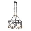 Stopwatch 388N06MBFG 6-Light Kitchen Island Pendant - Matte Black/French Gold 1 Stopwatch 388N06MBFG 6-Light Kitchen Island Pendant - Matte Black/French Gold -Hanging Lighting 388N06MBFG