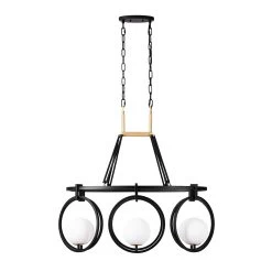Stopwatch 388N06MBFG 6-Light Kitchen Island Pendant - Matte Black/French Gold -Hanging Lighting 388N06MBFG 2