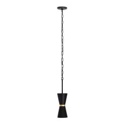 Mad Hatter 390M01MBFG 1-Light Mini Pendant - Matte Black/French Gold -Hanging Lighting 390M01MBFG 1