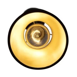 Mad Hatter 390M01MBFG 1-Light Mini Pendant - Matte Black/French Gold -Hanging Lighting 390M01MBFG 2