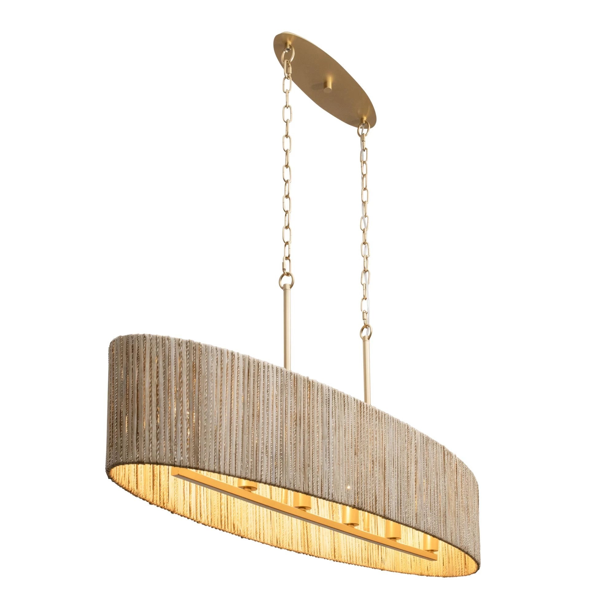 Jacob's Ladder 391N06FG 6-Light Kitchen Island Pendant - French Gold 4 Jacob's Ladder 391N06FG 6-Light Kitchen Island Pendant - French Gold - Image 2