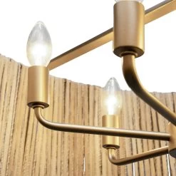 Jacob's Ladder 391P06FG 6-Light Pendant Light - French Gold -Hanging Lighting 391P06FG Detail 1