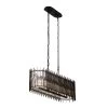 Park Row 393N05MBFG 5-Light Kitchen Island Pendant - Matte Black/French Gold -Hanging Lighting 393N05MBFG