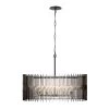 Park Row 393P10MBFG 10-Light Pendant Light - Matte Black/French Gold -Hanging Lighting 393P10MBFG