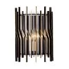 Park Row 393W01MBFG 1-Light Wall Sconce - Matte Black/French Gold -Hanging Lighting 393W01MBFG