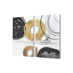 Circle Gets The Square 435WA10 3D Diptych Wall Art -Hanging Lighting 435WA10 1