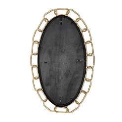 Chains Of Love 444MI24MBTG 24-Inch Oval Mirror - Matte Black/Textured Gold -Hanging Lighting 444MI24MBTG 2