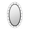 Chains Of Love 444MI24MBTS 24-Inch Oval Mirror - Matte Black/Textured Silver -Hanging Lighting 444MI24MBTS