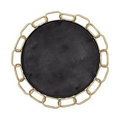 Chains Of Love 444MI30MBTG 30-Inch Round Mirror - Matte Black/Textured Gold -Hanging Lighting 444MI30MBTG 2
