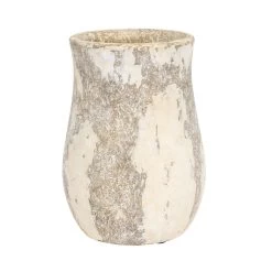 Potty 445VA05D Ceramic Vase - Distressed Cafe Au Lait
