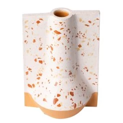 Urbino 445VA09C Ceramic Vase - White Terrazzo/Terracotta -Hanging Lighting 445VA09C 4