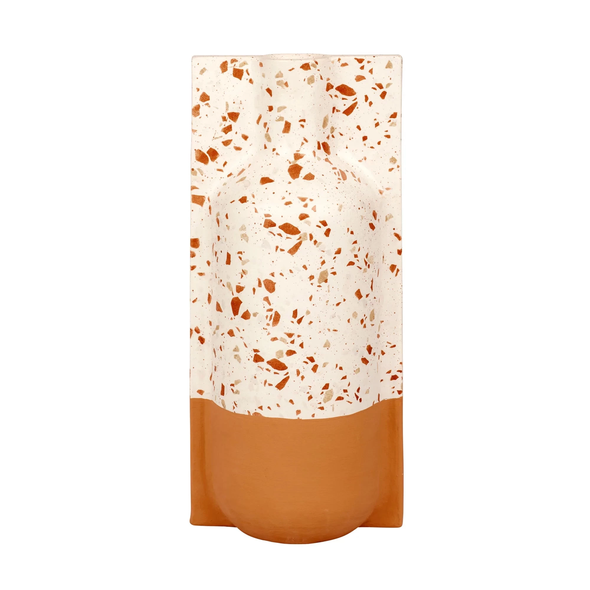 Urbino 445VA09D Ceramic Vase - White Terrazzo/Terracotta 3 Urbino 445VA09D Ceramic Vase - White Terrazzo/Terracotta