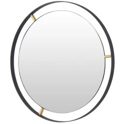 Framed 610010 30-Inch Round Wall Mirror - Black -Hanging Lighting 610010 1