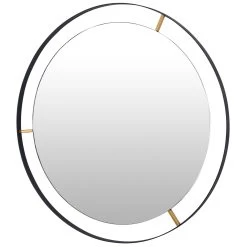 Framed 610010 30-Inch Round Wall Mirror - Black -Hanging Lighting 610010 2