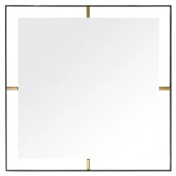 Framed 610020 20-Inch Square Mirror - Black